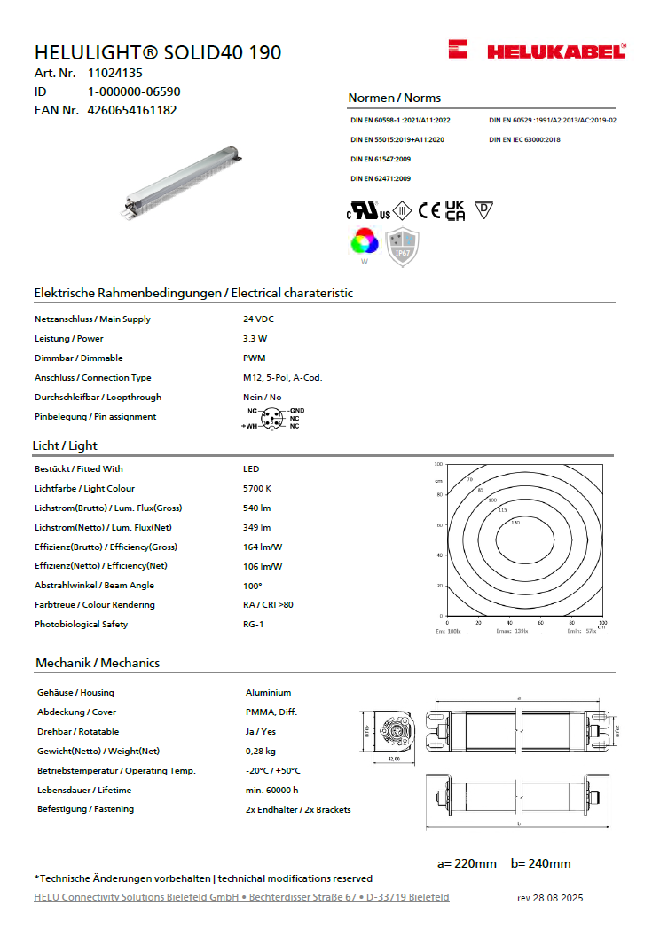 HELULIGHT SOLID40 190
