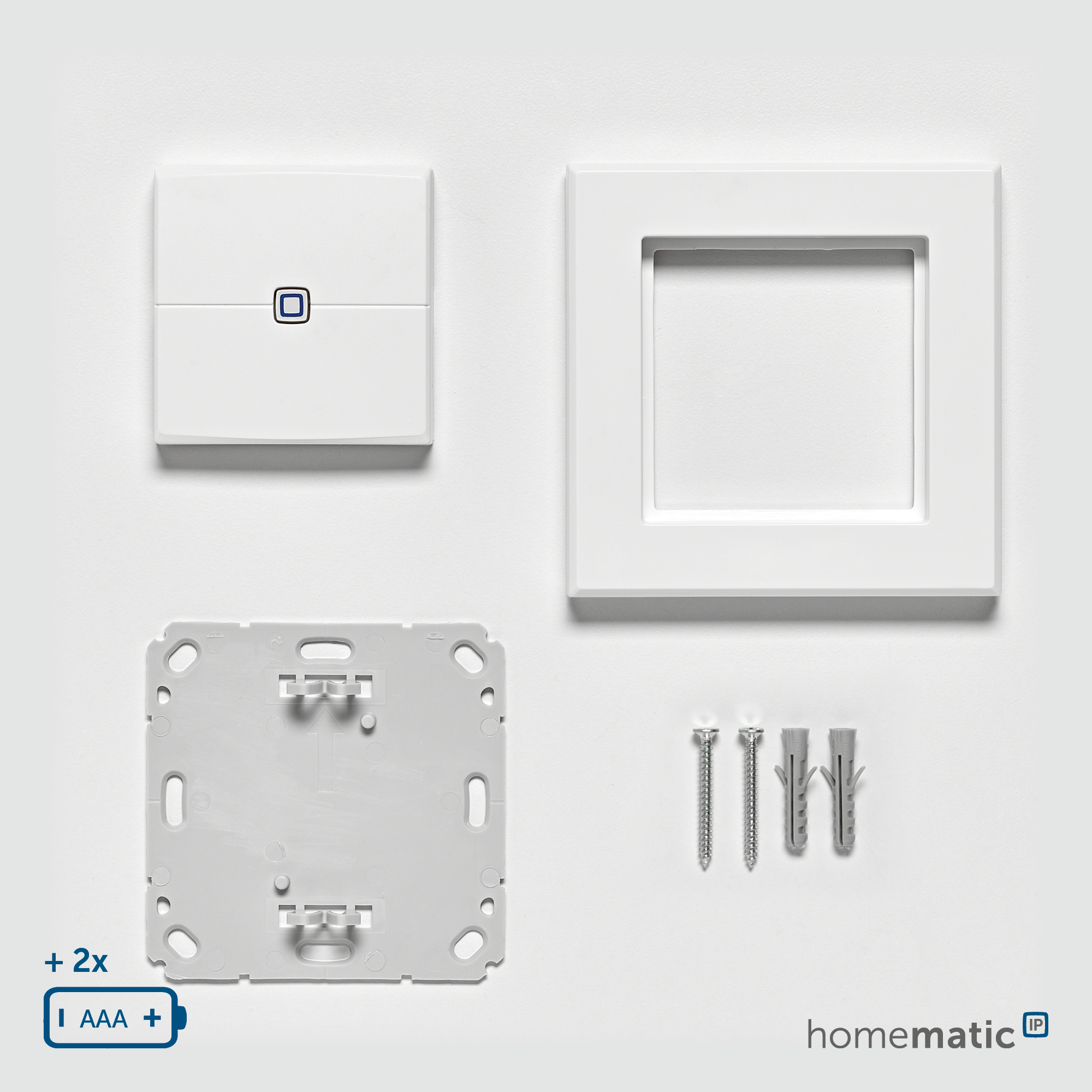 Homematic Wall Switch – 2-gang