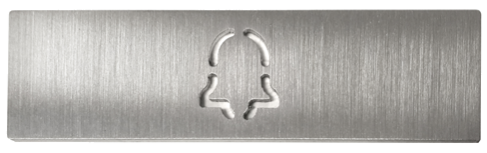 Namensschild mit Glockensymbol