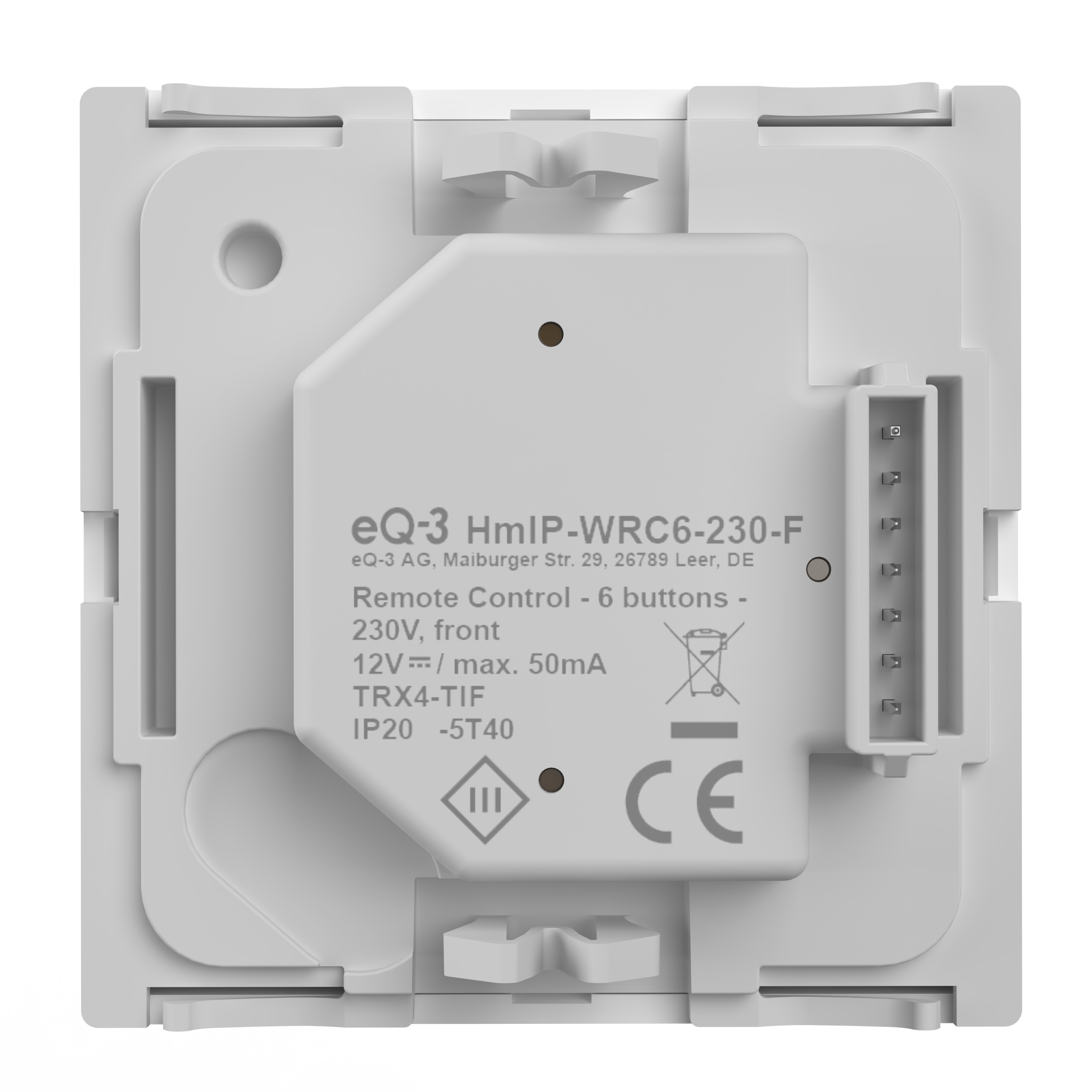 Interr. mural Homematic – 6 voies, 230 V